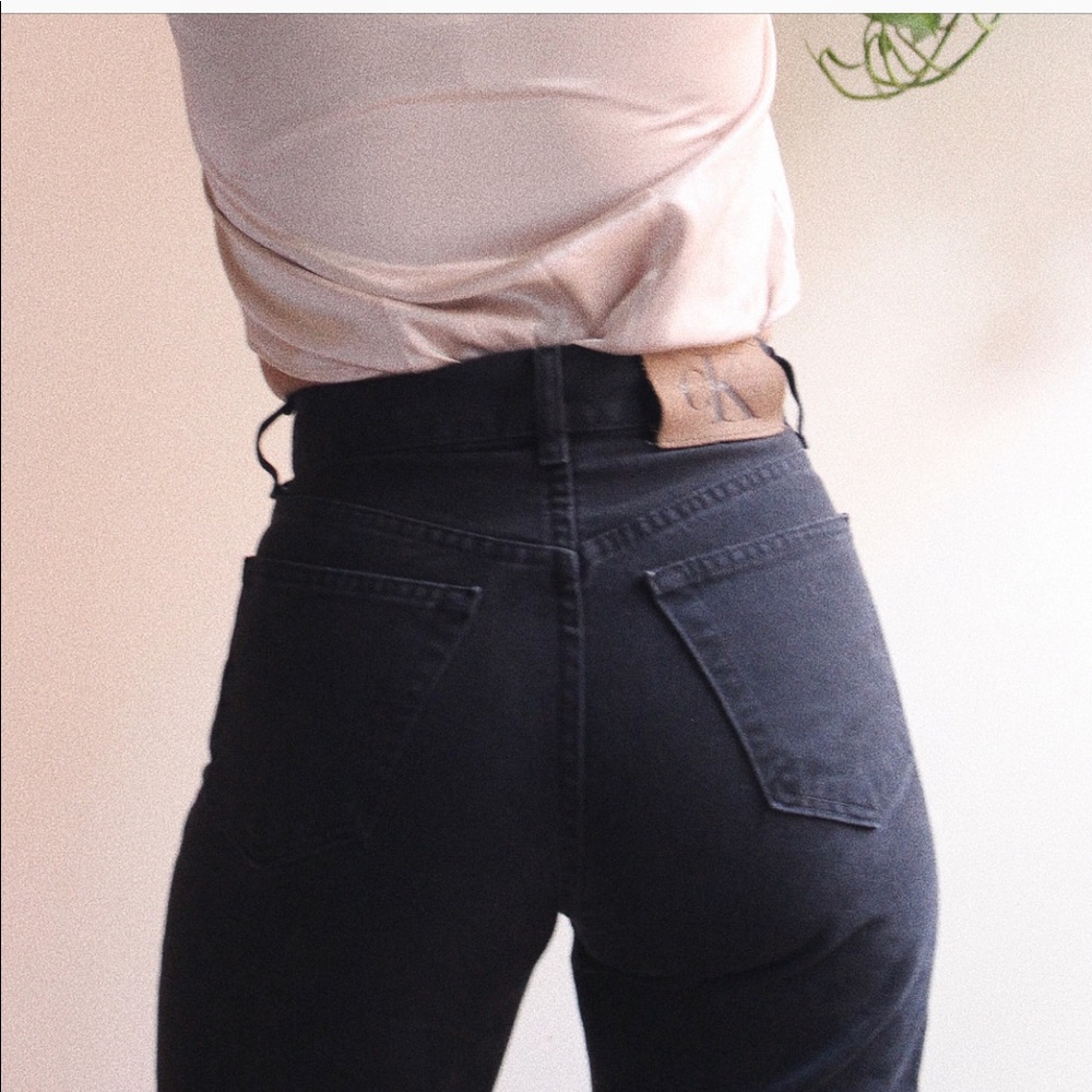 Calvin Klein high waisted black jeans